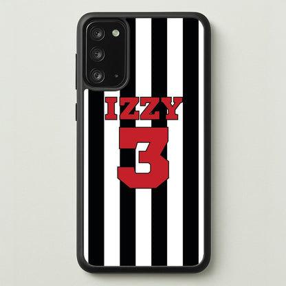 Black And White Stripes - Personalised Football    - Football Phone Case for Galaxy Note 20