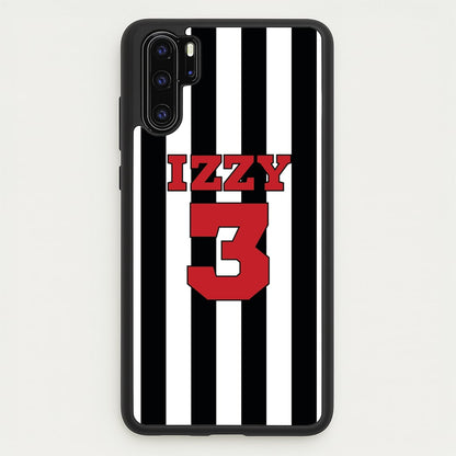 Black And White Stripes - Personalised Football    - Football Phone Case for Huawei P30 Pro