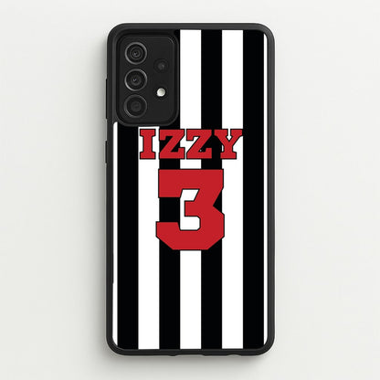 Black And White Stripes - Personalised Football    - Football Phone Case for Galaxy A52 / A52s
