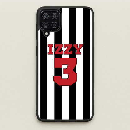 Black And White Stripes - Personalised Football    - Football Phone Case for Galaxy A12