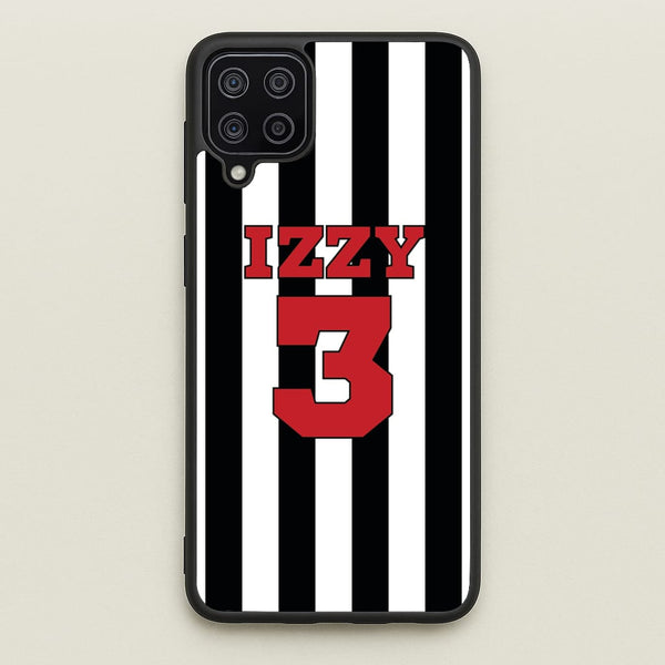 Black And White Stripes - Personalised Football    - Football Phone Case for Galaxy A12