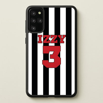 Black And White Stripes - Personalised Football    - Football Phone Case for Galaxy S20 Plus