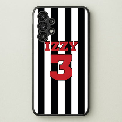 Black And White Stripes - Personalised Football    - Football Phone Case for Galaxy A13