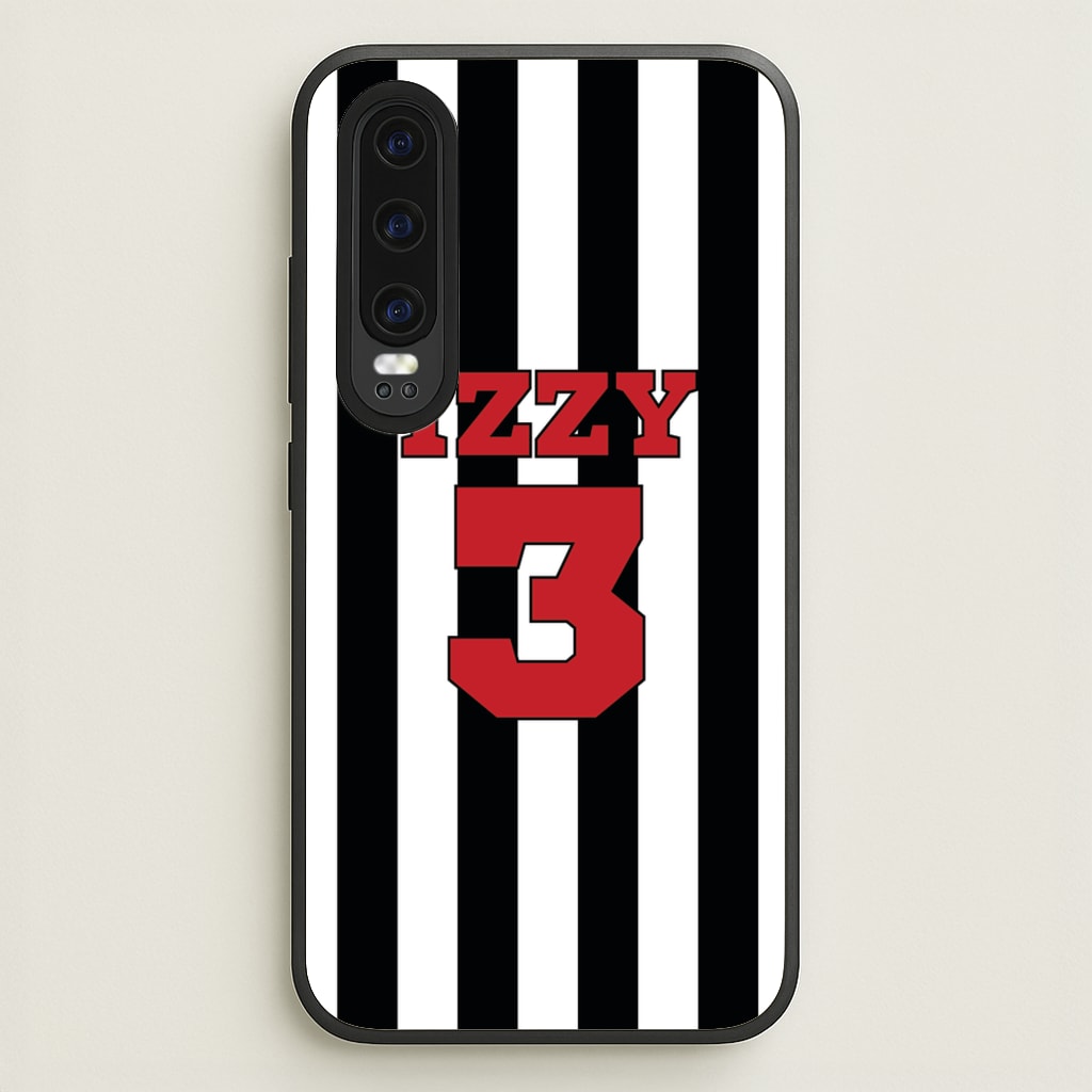 Black And White Stripes - Personalised Football    - Football Phone Case for Huawei P30
