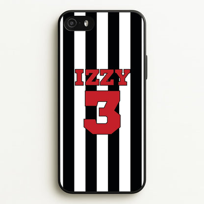 Black And White Stripes - Personalised Football    - Football Phone Case for iPhone 5 / 5s / SE 2016