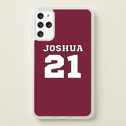 Burgundy - Personalised Football  - Football Phone Case for Galaxy S20 Plus