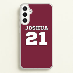 Burgundy - Personalised Football  - Football Phone Case for Galaxy A36