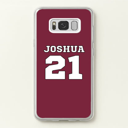Burgundy - Personalised Football  - Football Phone Case for Galaxy S8 Plus