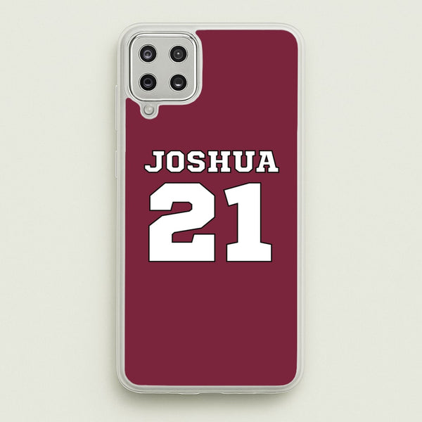 Burgundy - Personalised Football  - Football Phone Case for Galaxy A12
