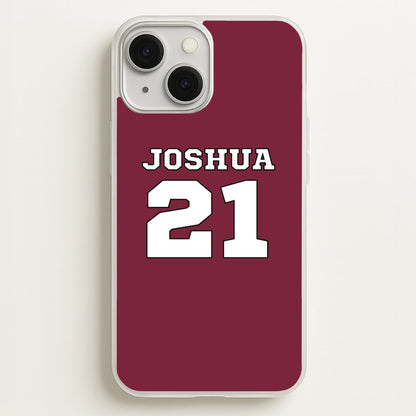 Burgundy - Personalised Football  - Football Phone Case for iPhone 13