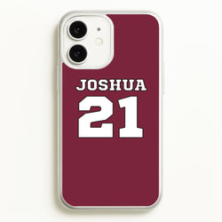 Burgundy - Personalised Football  - Football Phone Case for iPhone 11