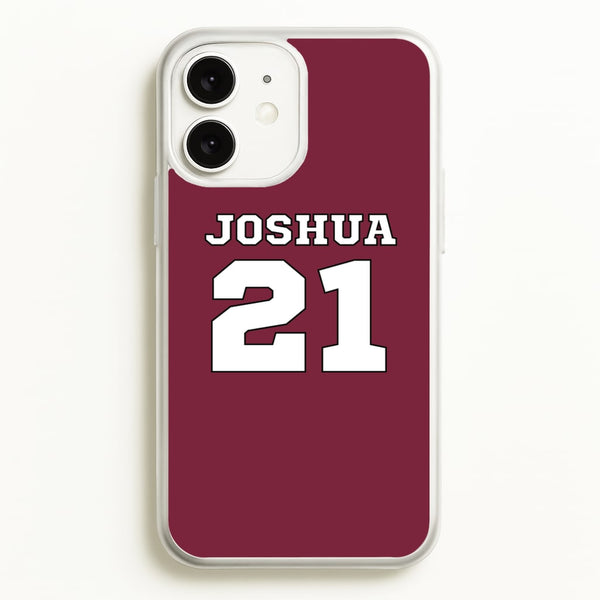 Burgundy - Personalised Football  - Football Phone Case for iPhone 11