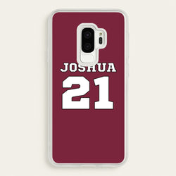 Burgundy - Personalised Football  - Football Phone Case for Galaxy S9 Plus