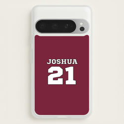 Burgundy - Personalised Football  - Football Phone Case for Google Pixel 9 Pro XL