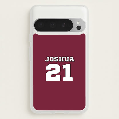 Burgundy - Personalised Football  - Football Phone Case for Google Pixel 9 Pro XL