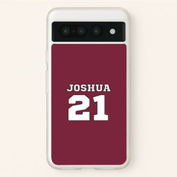 Burgundy - Personalised Football  - Football Phone Case for Google Pixel 7 Pro