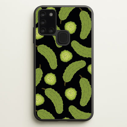 Pickle Assortment Pattern  - Food Patterns Phone Case for Galaxy A21s