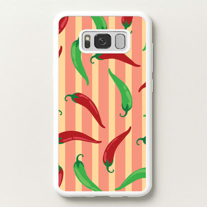 Chilis With Stripes Pattern  - Food Patterns Phone Case for Galaxy S8 Plus