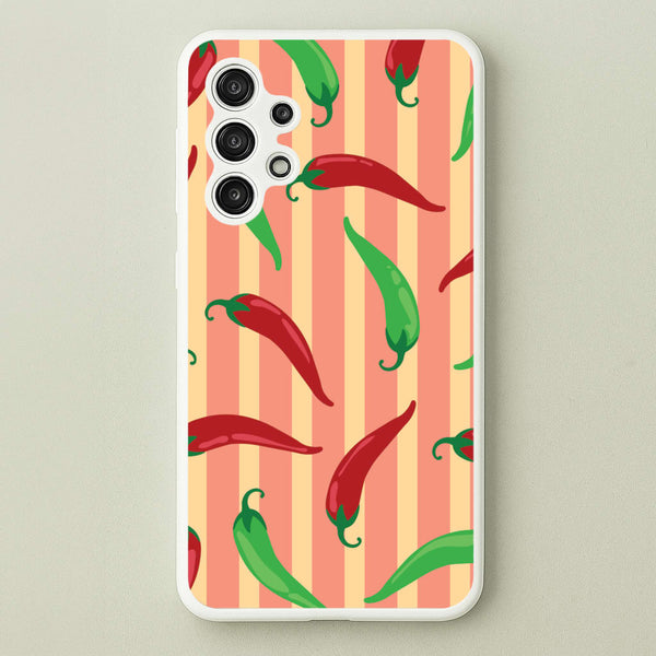Chilis With Stripes Pattern  - Food Patterns Phone Case for Galaxy A13
