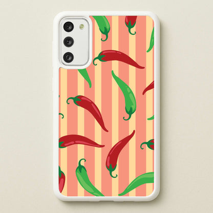Chilis With Stripes Pattern  - Food Patterns Phone Case for Galaxy A41