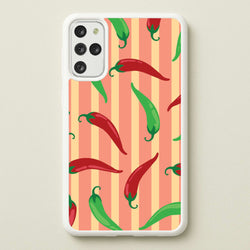 Chilis With Stripes Pattern  - Food Patterns Phone Case for Galaxy S20 Plus