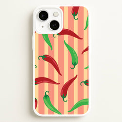 Chilis With Stripes Pattern  - Food Patterns Phone Case for iPhone 13 Mini