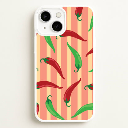Chilis With Stripes Pattern  - Food Patterns Phone Case for iPhone 13 Mini