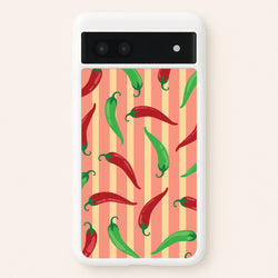 Chilis With Stripes Pattern  - Food Patterns Phone Case for Google Pixel 7a