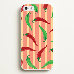Chilis With Stripes Pattern  - Food Patterns Phone Case for iPhone 5 / 5s / SE 2016