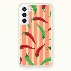 Chilis With Stripes Pattern  - Food Patterns Phone Case for Galaxy S22 Plus