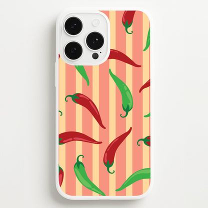 Chilis With Stripes Pattern  - Food Patterns Phone Case for iPhone 13 Pro Max