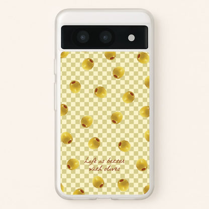 Life Is Better With Olives  - Food Patterns Phone Case for Google Pixel 8a