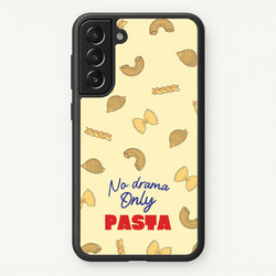 No Drama, Only Pasta  - Food Patterns Phone Case for Galaxy S22