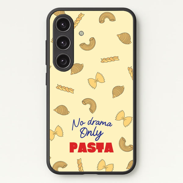 No Drama, Only Pasta  - Food Patterns Phone Case for Galaxy S25
