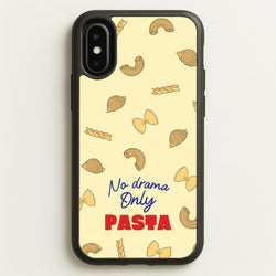 No Drama, Only Pasta  - Food Patterns Phone Case for iPhone X / XS