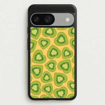 Kiwi Hearts Pattern  - Food Patterns Phone Case for Google Pixel 9 / 9 Pro