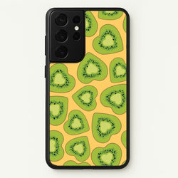 Kiwi Hearts Pattern  - Food Patterns Phone Case for Galaxy S21 Ultra