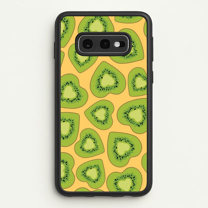 Kiwi Hearts Pattern  - Food Patterns Phone Case for Galaxy S10e