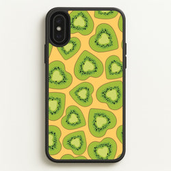 Kiwi Hearts Pattern  - Food Patterns Phone Case for iPhone XS Max