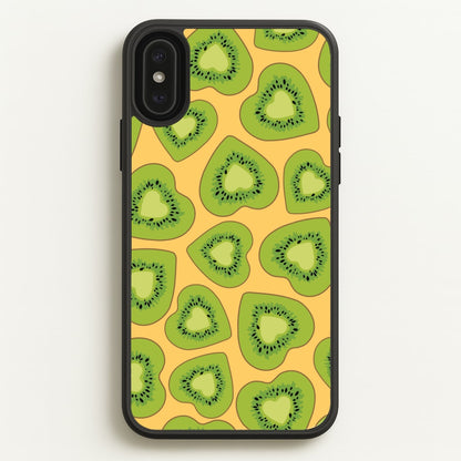 Kiwi Hearts Pattern  - Food Patterns Phone Case for iPhone XS Max
