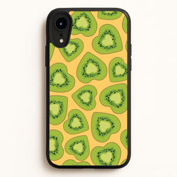 Kiwi Hearts Pattern  - Food Patterns Phone Case for iPhone XR