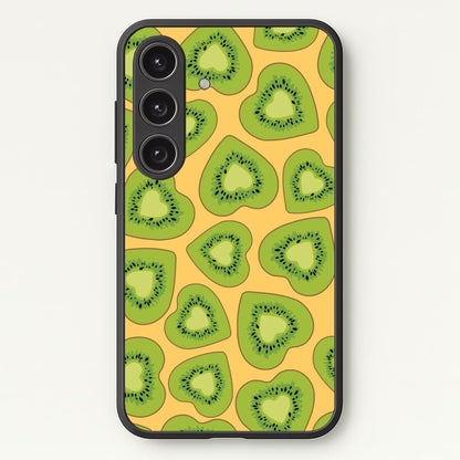Kiwi Hearts Pattern  - Food Patterns Phone Case for Galaxy S25