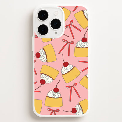 Coquette Bows And Pudding Pattern  - Food Patterns Phone Case for iPhone 16 Pro Max