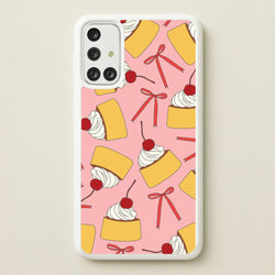Coquette Bows And Pudding Pattern  - Food Patterns Phone Case for Galaxy A71