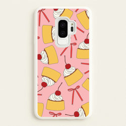 Coquette Bows And Pudding Pattern  - Food Patterns Phone Case for Galaxy S9 Plus