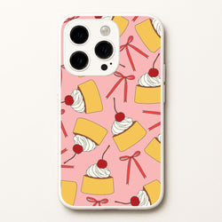 Coquette Bows And Pudding Pattern  - Food Patterns Phone Case for iPhone 15 Pro Max