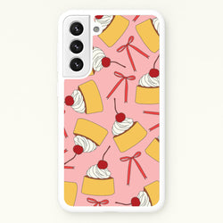 Coquette Bows And Pudding Pattern  - Food Patterns Phone Case for Galaxy S21