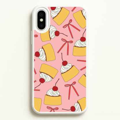 Coquette Bows And Pudding Pattern  - Food Patterns Phone Case for iPhone XS Max