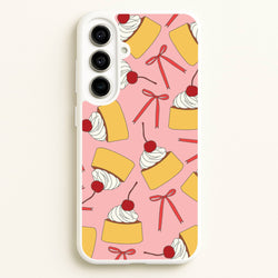 Coquette Bows And Pudding Pattern  - Food Patterns Phone Case for Galaxy A56