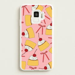 Coquette Bows And Pudding Pattern  - Food Patterns Phone Case for Galaxy S9